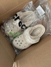 CROCS卡骆驰贝雅暖绒洞洞鞋女暖棉男棉鞋外穿拖鞋|206633 冬日白-11S (建议买大一码) 36 /37(220mm) 实拍图