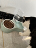 贝初众猫碗宠物碗狗碗狗盆猫咪盆喝水吃饭食盆水盆一体自动饮水机小型犬 绿色中号 耐磨易洗优质不锈钢 可拆卸设计 实拍图