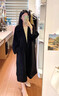 春乏2025年流行春秋季中长款过膝双面绒毛呢外套女百搭小个子呢子大衣 黑色双面尼版[卡码拍小] M 建议115斤-130斤[卡码拍小] 实拍图