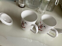 陶瓷带盖茶杯办公会议杯家用泡茶水杯棋牌室杯子宾馆白瓷水杯定制 1号【梅】带盖杯400ml1只 带盖杯 实拍图