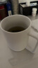 炊大皇陶瓷杯马克杯茶杯 经典黑白泡茶杯咖啡杯早餐杯果汁水杯白色420ml 实拍图