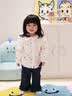 幼歌（YOUGE）【juju的花园】婴幼儿小兔印花花边娃娃领波点活力衬衫 米色波点 衬衫 90 cm 实拍图