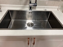 高仪（GROHE）防冷凝304不锈钢水槽 家用1MM手工槽 洗碗池水槽 厨房洗菜盆单槽 大单槽/L型抽拉龙头 实拍图
