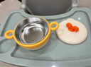 可优比宝宝注水保温碗开学季必备婴幼儿童碗防烫摔餐具婴儿辅食碗  小萌芽注水保温碗-艾米黄 实拍图