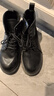 回力官方马丁靴男靴秋季皮面防水厚底增高工装靴黑色靴子男 黑色42 实拍图