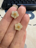 银时代新疆和田玉山茶花耳钉女纯银花朵耳饰新中式国风小众新款耳环耳坠 山茶花耳钉一对 实拍图