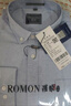 罗蒙（ROMON）纯棉牛津纺长袖衬衫男士休闲纯色上衣春秋款中青年商务修身衬衣男 浅灰 43 实拍图