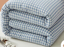 雅鹿·自由自在 A类抗菌纤维被子被芯秋冬天季单双人褥棉被4斤200x230cm 蓝小格 实拍图