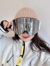 南恩NANDN滑雪镜护目镜女雪地滑雪眼镜透气高清防雾翻盖男滑雪镜 白框镭光银 实拍图