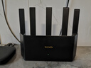Tenda腾达路由器【升级立式WiFi6】AX1500千兆穿墙王:信号增强无线家用全屋Mesh排行前十名云霄黑 实拍图