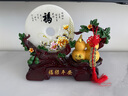 礼之源 招财葫芦平安扣摆件 天然玉石工艺品 家居客厅玄关酒柜装饰品 沙金色福禄平安扣福字 实拍图