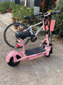 名岛小型迷你电动车女士可折叠电瓶车轻巧代步车滑板车便携电单车 樱花粉 超威/天能48V12A铅酸约35-45公里 实拍图