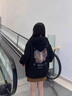 主意范胖子大码重磅解构卫衣男加肥加大码潮牌宽松连帽外套头春秋装美式 黑色 4XL 180-200斤 实拍图