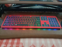 B.FRIENDit 超薄静音键盘 铝合金面板巧克力键盘 有线usb外接台式电脑笔记本键盘 RGB背光薄膜游戏办公键盘 酒红色【合金面板+背光】RGB 实拍图