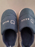 洁丽雅防水羽绒棉拖鞋男士冬季室内情侣居家保暖加绒防臭防滑棉鞋女秋冬 蓝色 【1.0经典款 店长推荐】 42-43 【适合41-42码】 实拍图