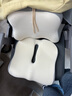 尼拉腰靠腰枕办公室护腰久坐神器靠背椅子座椅工位腰托靠腰垫腰垫靠垫 双护套装【灰白】腰靠+坐垫 实拍图