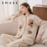 嫚熙（EMXEE）秋冬季孕妇半边绒月子服保暖加厚加绒产妇哺乳睡衣产后家居服 L码 实拍图