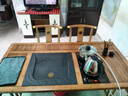 古越龙腾 实木茶桌椅组合茶台新中式泡茶阳台办公室功夫烧水壶一体喝茶几 1.2米1琴弦2月牙 天然石盘+铜件 实拍图