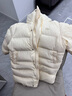 戴维贝拉（DAVE＆BELLA）小童长款羽绒服三防儿童白鸭绒外套女童冬装上衣新款男宝宝外衣 鹅黄色【DB4243343】 110 cm【充绒量134g】 实拍图