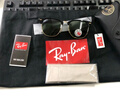 雷朋（RayBan）偏光太阳镜户外墨镜男女款方形素颜半框眼镜开车眼镜0RB3016F礼物 901/58黑色镜框绿色偏光镜片 尺寸55 实拍图