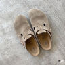 BIRKENSTOCK勃肯德国进口男女款涂油皮软底复古Boston包头拖鞋 棕色常规版1018147 42 实拍图