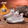 Jeep吉普男童春秋儿童运动鞋软底轻便冬季跑步鞋女童2025新款二棉童鞋 粉紫【加绒】 32 鞋内长约20.5cm 实拍图