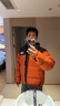 北面（The North Face）1996Nuptse高蓬鹅绒羽绒服ICON潮牌情侣款经典美版尺码新品|3C8D 5PO/落日橘 美版偏大一码 L /180（建议150-170斤） 实拍图