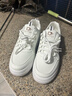 回力女鞋大码41-43脚宽胖mm小白鞋秋季新款孕妇运动板鞋4 白粽 41 实拍图