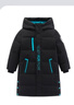 雪中飞【蓄热】童装儿童羽绒服男童女童纯色中大童拼接羽绒服黑色110cm 实拍图