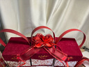 欧利文婚庆伴手礼喜糖小礼盒高级感盒子口红生日礼物节日化妆品零食包装盒礼品盒空盒14*14*14cm 酒红色 实拍图