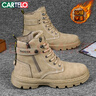 卡帝乐鳄鱼（CARTELO）马丁靴男款加绒高帮冬季靴子男英伦工装男靴户外登山鞋棉鞋男鞋 实拍图