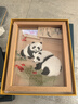 老秀馆蜀绣熊猫伴手礼双面刺绣摆件工艺品中国特色礼物送老外出国纪念品 榉木外框-友谊长存2 实拍图
