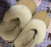 朴西居家情侣短绒棉拖鞋女秋冬家居室内防滑拖鞋厚底保暖加绒棉拖 米白色 36-37 实拍图