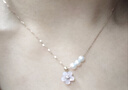 周六福18K金珍珠项链女樱花母贝彩金项链生日礼物X067962约40+5cm 实拍图