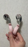 蒂乐自主进食一岁辅食勺子宝宝学吃饭训练儿童不锈钢叉勺婴儿短柄 【316L不锈钢】蜜桃粉-配收纳盒 实拍图