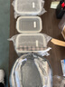 创得 耐热玻璃保鲜盒 微波炉专用加热饭盒 冰箱收纳带盖密封储物便当碗餐盒 透明白长1080*2+长700ml+包+餐具 实拍图