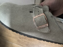 Devo的沃软木包头勃肯鞋毛毛拖鞋加绒内里半包半拖休闲情侣鞋66001 灰色反绒皮+羊毛 45 （建议正码正拍） 实拍图