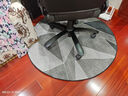 天丂 电脑椅地垫圆形地毯转椅地垫木地板保护垫卧室轻奢客厅书房办公 孤影【黑色】 120cm*120cm 实拍图