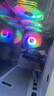 宁美 定制 N系列 台式电脑机箱风扇 主机散热风扇 LED 炫光 12CM 静音 降温 /单拍不发货/搭配主机下单 澳申白色风扇 RGB 实拍图