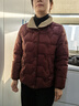 梵花秀中年妈妈羽绒服冬装外套短款新款中老年女装洋气翻领保暖棉衣秋冬 安哥拉红白鸭绒 XL 建议穿110-126斤 实拍图