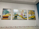 瑞尚（RUISHANG） 北欧客厅装饰画轻奢沙发背景墙挂画简约墙上壁画餐厅玄关墙画 家和富贵B 左右60*80+中间110*80晶瓷面金框 实拍图