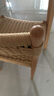 源氏木语实木餐椅简约绳编靠背椅小户型家用休闲椅子餐厅橡木凳子 （橡木原木色）0.48米绳编餐椅 实拍图