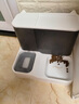 憨憨乐园宠物猫碗狗碗狗狗幼猫咪食盆粮饭双碗盆自动喝水饮水喂食用品白中 实拍图