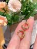 中国黄金（CHINA GOLD）碎冰冰素圈18k金耳钉女2026年新款耳饰生日七夕情人节礼物送女友 京速达-18k金满天星耳扣 实拍图