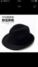 帽子男春秋天毛呢礼帽帽子中老年人男士爵士帽冬天老人帽绅士帽子 雪花呢休闲灰色 加大号60厘米 实拍图