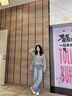 OLDER SEA浅蓝色阔腿牛仔裤女秋季2025年新款百搭高腰宽松显瘦直筒裤子女 月光蓝 S 建议85-98斤 实拍图