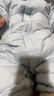 迷你巴拉【轻暖绒】羽绒连体衣男女童宝宝儿童蛋形保暖萌趣冬季 冰蓝80934 80 实拍图