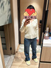 betu百图女装秋季新款毛针织衫长袖V型翻领套头上衣针织衫女2208T04 米白 M 实拍图