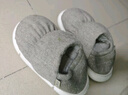 优调棉拖鞋男加绒保暖居家室内静音防滑外穿包跟棉鞋女冬 白色 40-41 实拍图