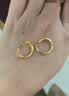 中国黄金（CHINA GOLD）黄金耳钉女士莫比乌斯耳环耳饰足金耳圈七夕情人节生日礼物送女友 莫比乌斯耳环一对 约1g【品牌礼盒】 实拍图